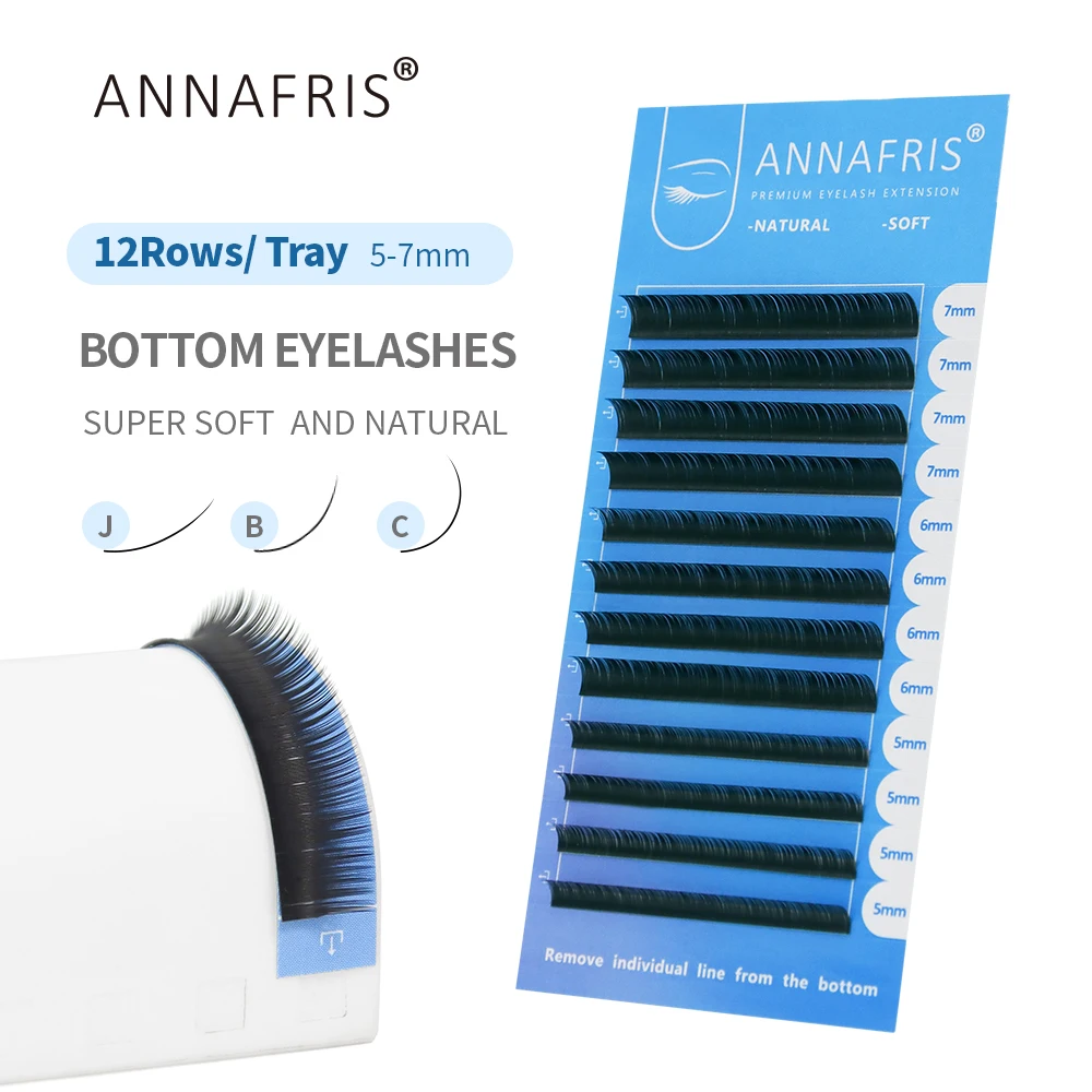 Eyelash Extension Human Hair - ANNAFRIS Bulu Mata Bawah Campuran 5-7Mm