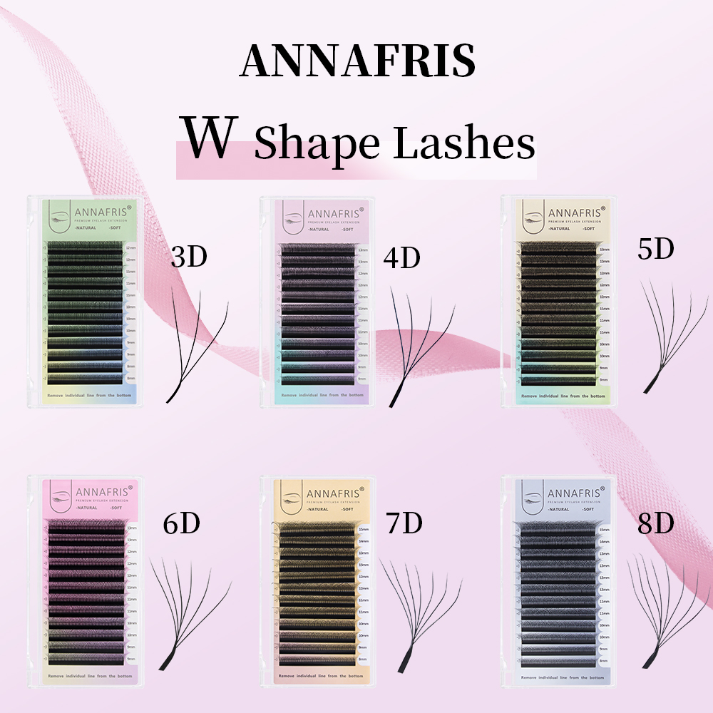 Eyelash Extension Human Hair - ANNAFRIS Kipas Volume Premade YY 3D