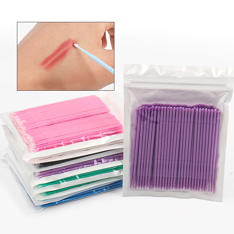 Lash Adhesive Glue - 100PCS/Kantong Swab Pembersih Ekstensi Bulu Mata