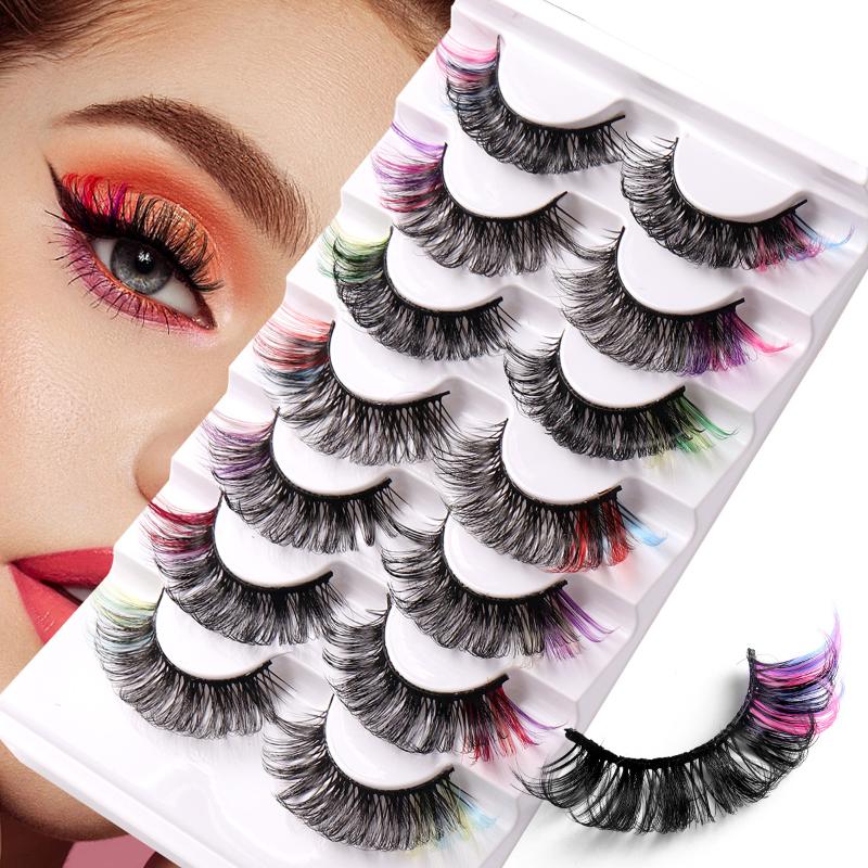 7 Pasang Bulu Mata Palsu Warna - Eyelash Extension Volume ulasan dan harga