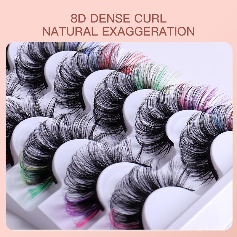 7 Pasang Bulu Mata Palsu Warna - Eyelash Extension Volume ulasan dan harga