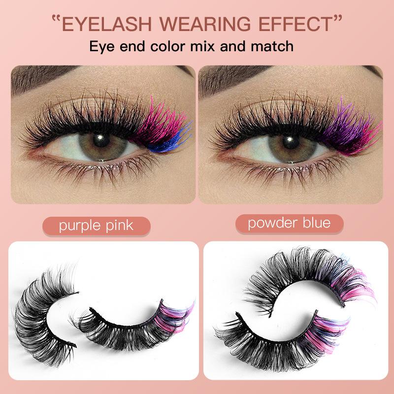 7 Pasang Bulu Mata Palsu Warna - Eyelash Extension Volume ulasan dan harga