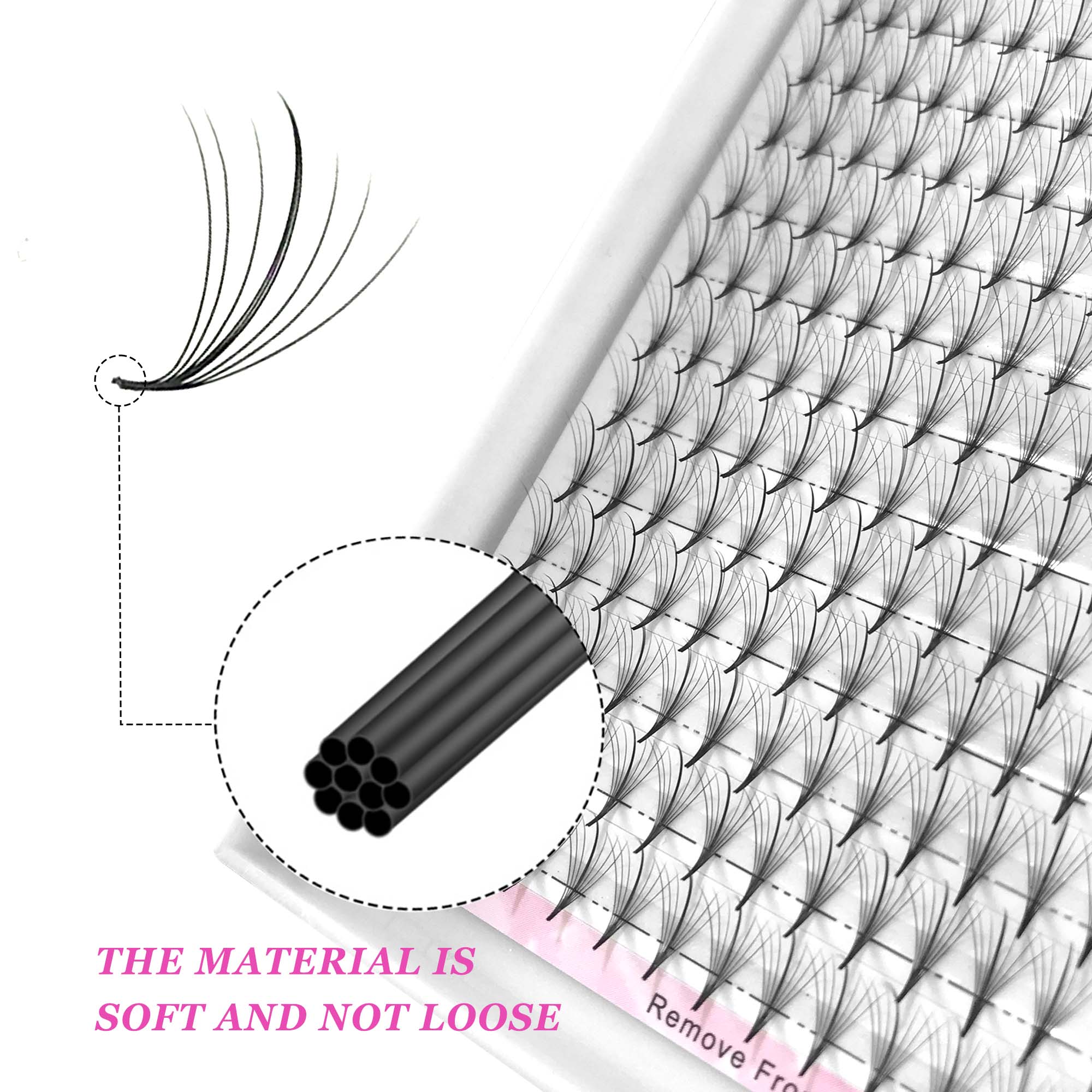 7D 300fans basis runcing tipis - Eyelash Extension Hybrid ulasan dan harga