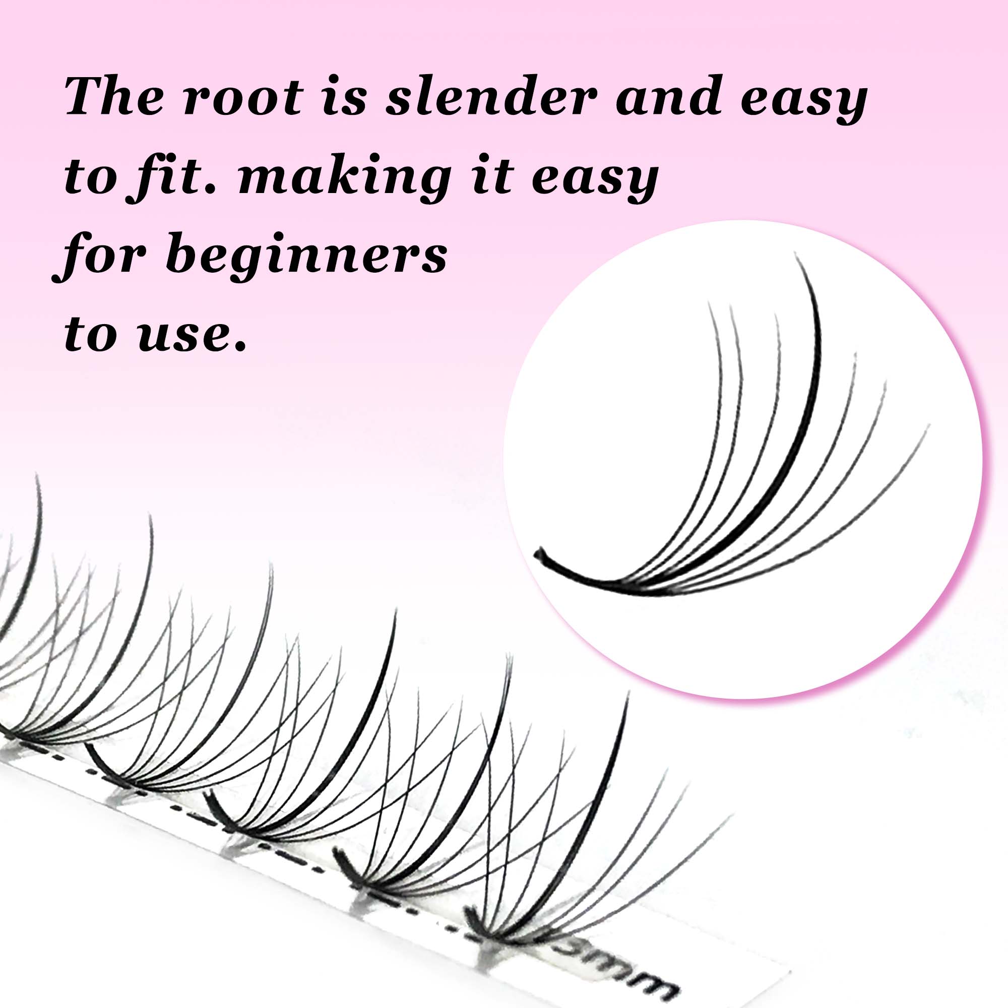 7D 300fans basis runcing tipis - Eyelash Extension Hybrid ulasan dan harga