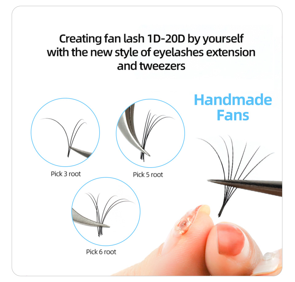 AGUUD 16 baris panjang 16-20mm - Eyelash Extension Human Hair ulasan dan harga