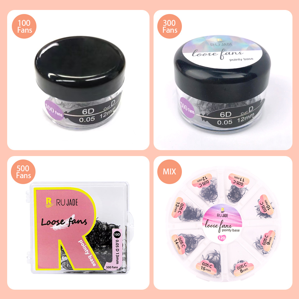 RUJADE tipis runcing dasar Vol - Eyelash Extension Human Hair ulasan dan harga