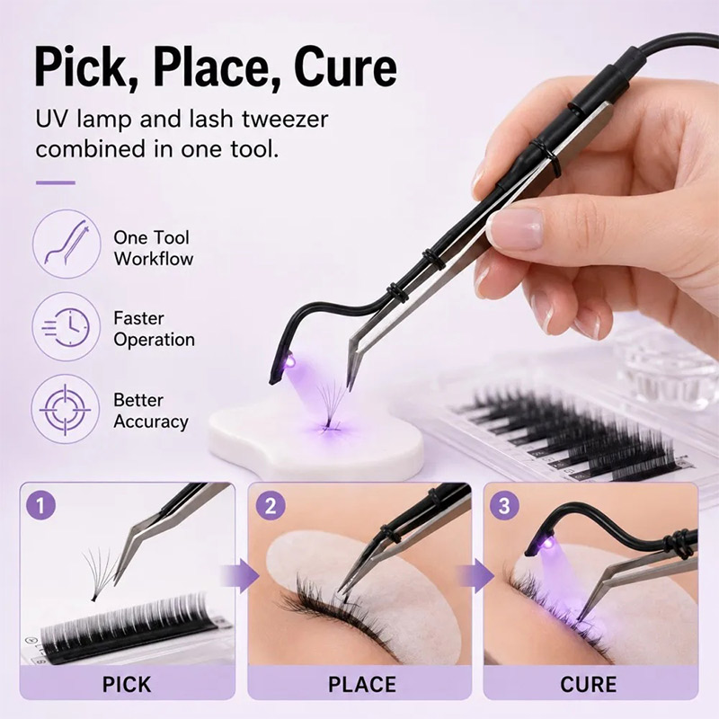 Pinset Lampu UV Mini untuk Bul - Eyelash Extension Uv Glue ulasan dan harga